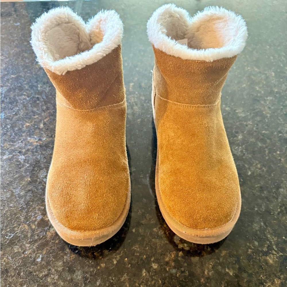 KOOLABURRA BY UGG NALIE MINI SUEDE BOOTS  WOMENS SIZE 7 CHESTNUT  style 1145890